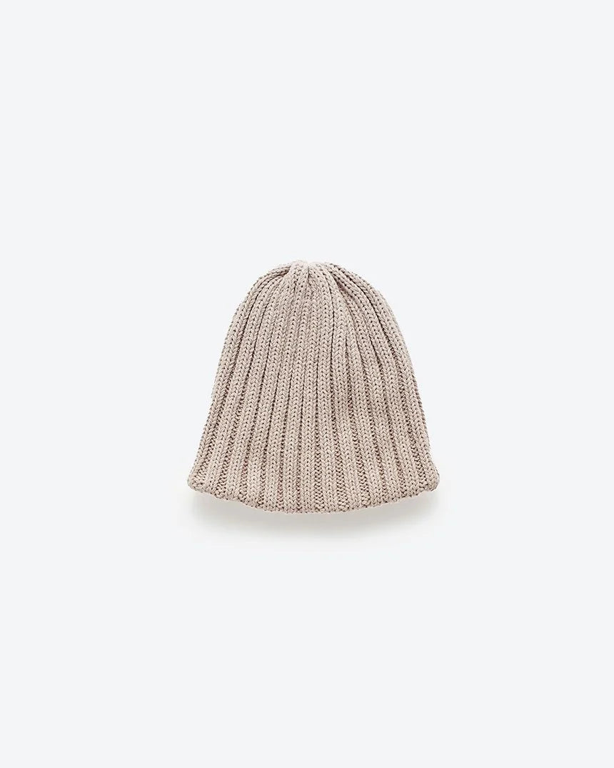 【KIJIMA TAKAYUKI】RECYCLED COTTON BEANIE - BEIGE