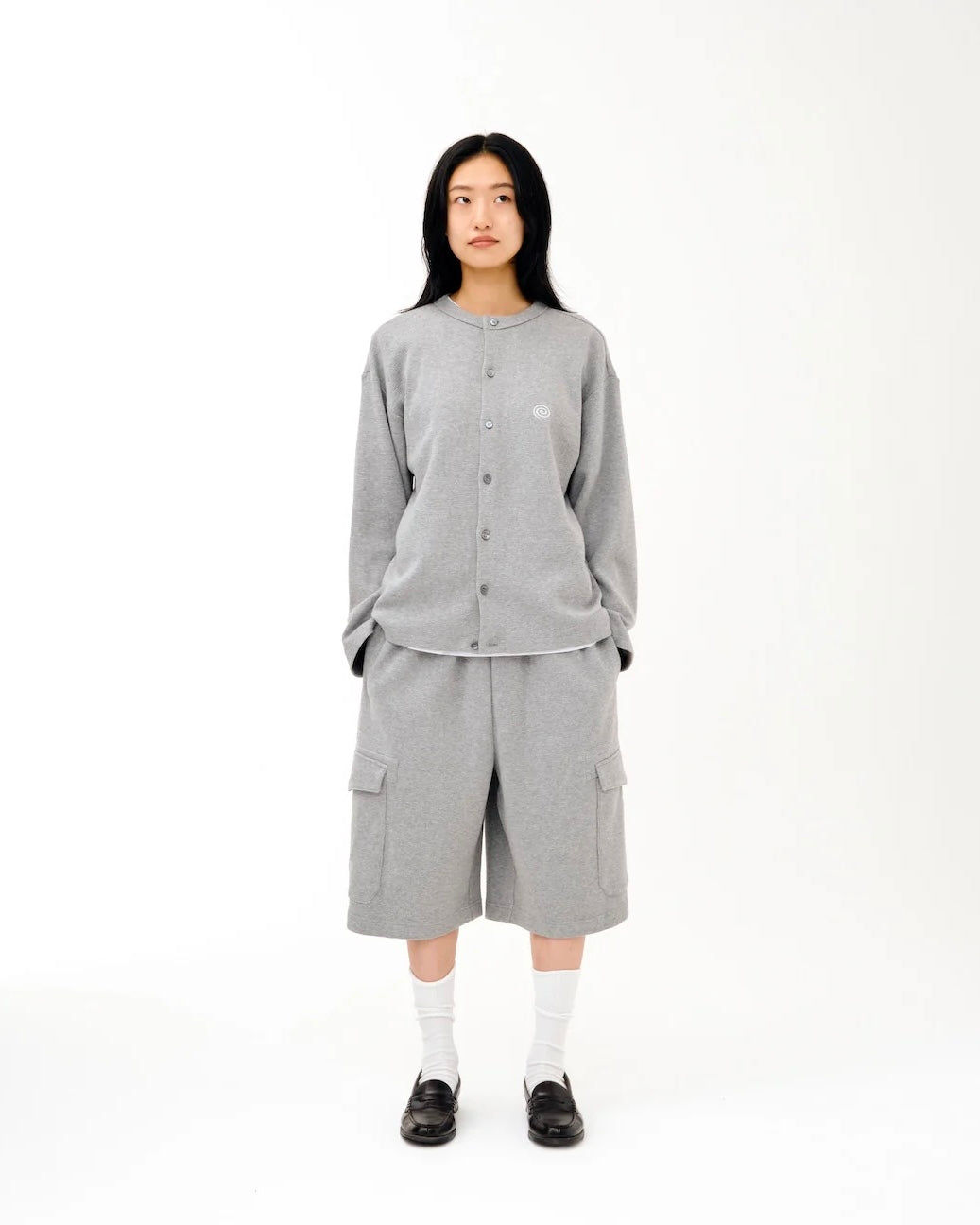 SOL】WAFFLE CARGO SHORTS - GRAY
