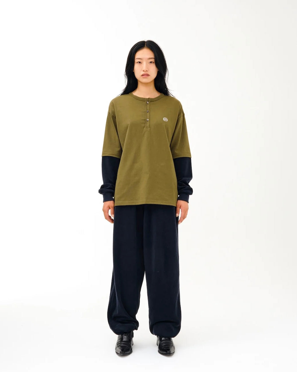 SOL】PILE EASY PANTS - NAVY