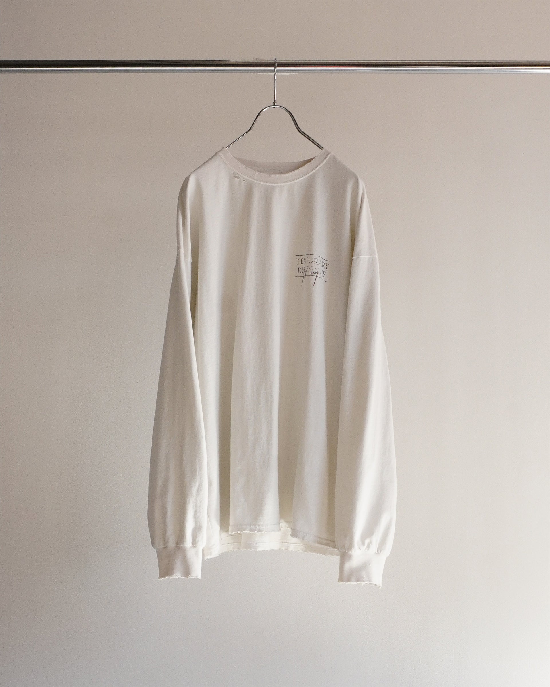 【ANCELLM】T/RESIDENCE LS T-SHIRT - WHITE