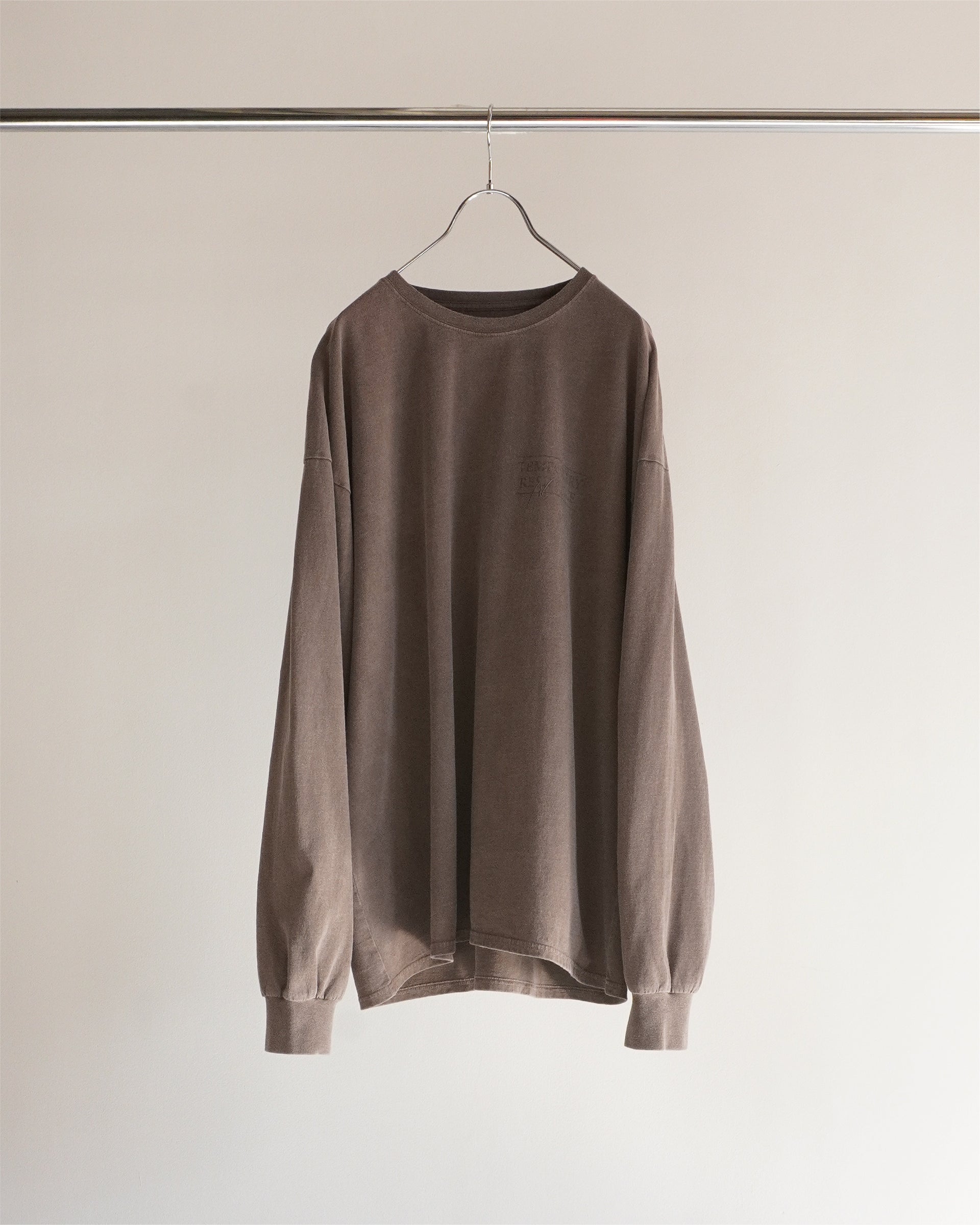 【ANCELLM】T/RESIDENCE LS T-SHIRT - BROWN