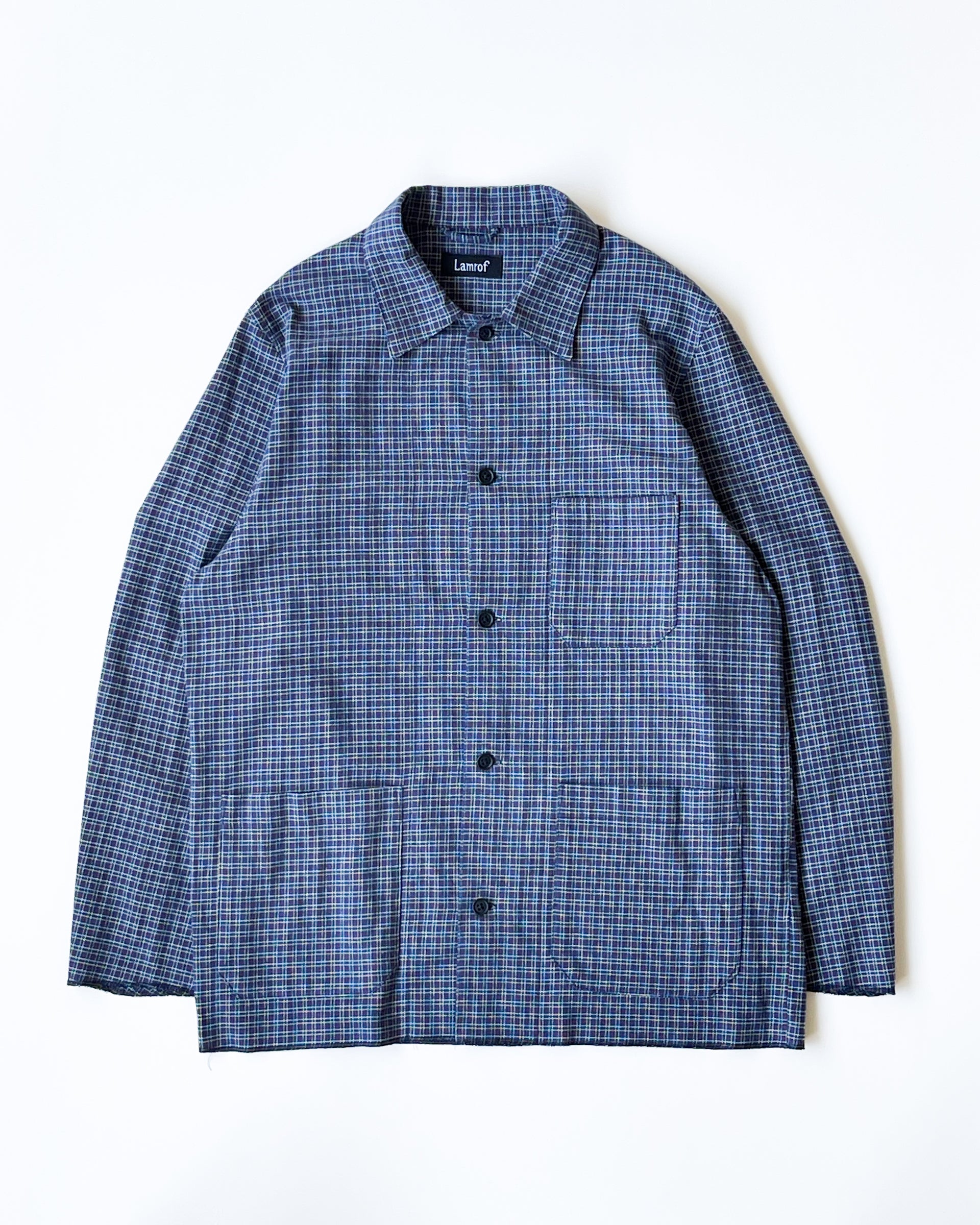 【LAMROF】VARSATILE PYJAMA JACKET - BLUE CHECK