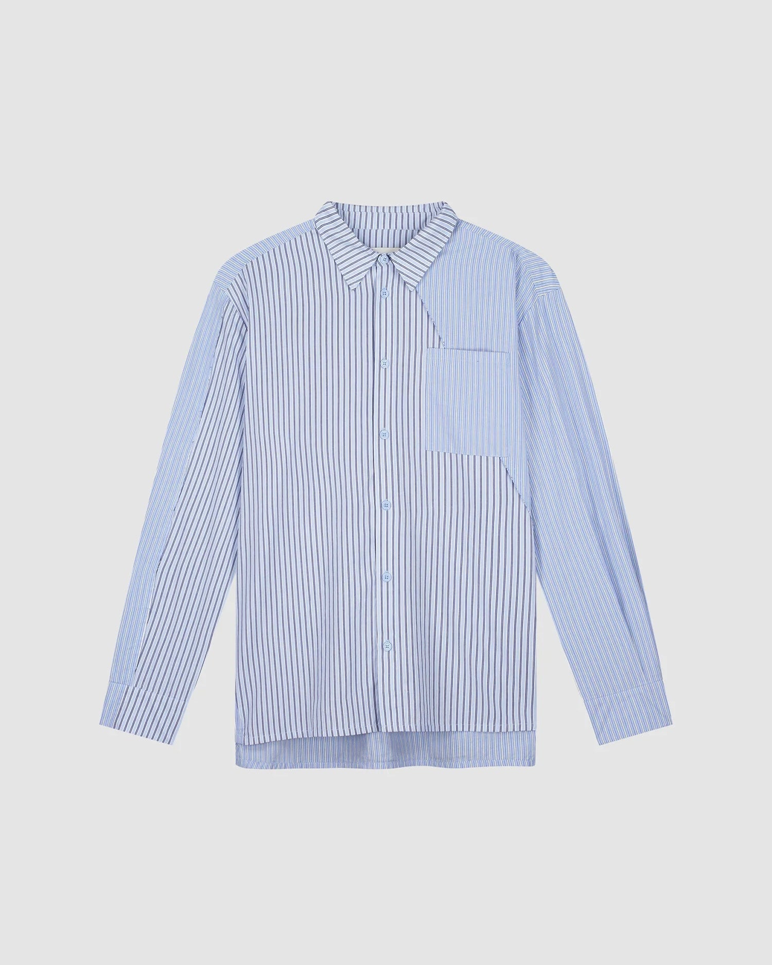 【ARTE ANTWERP】ASSIMETRICAL LONG SHIRT - STRIPED