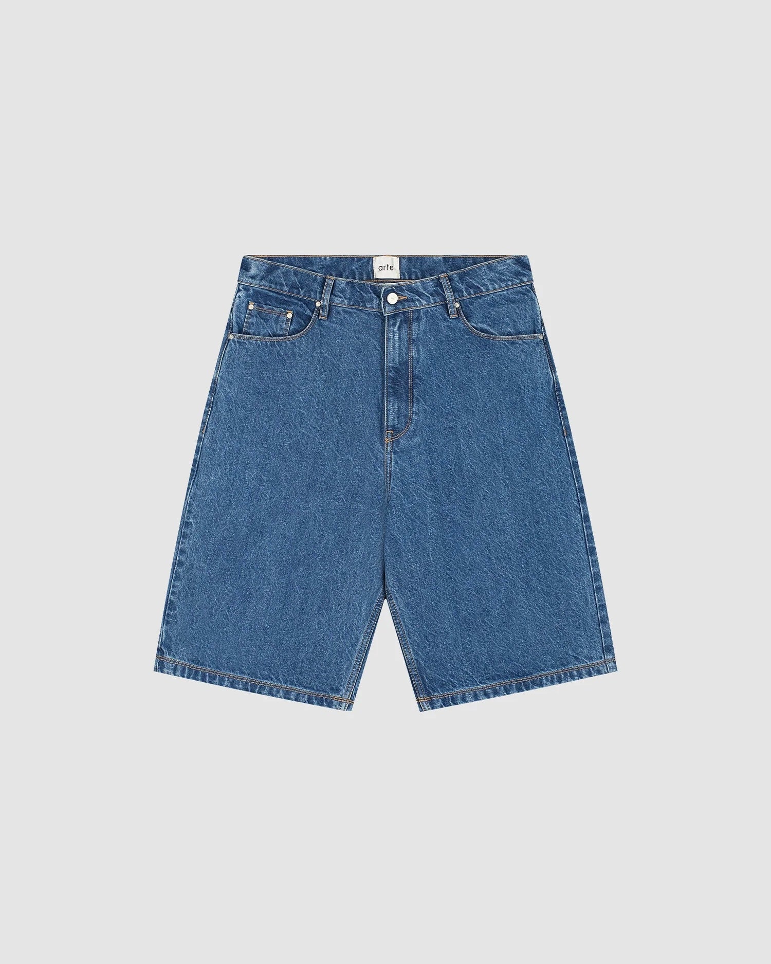 【ARTE ANTWERP】ROUND POCKET DENIM SHORT - RAW DENIM