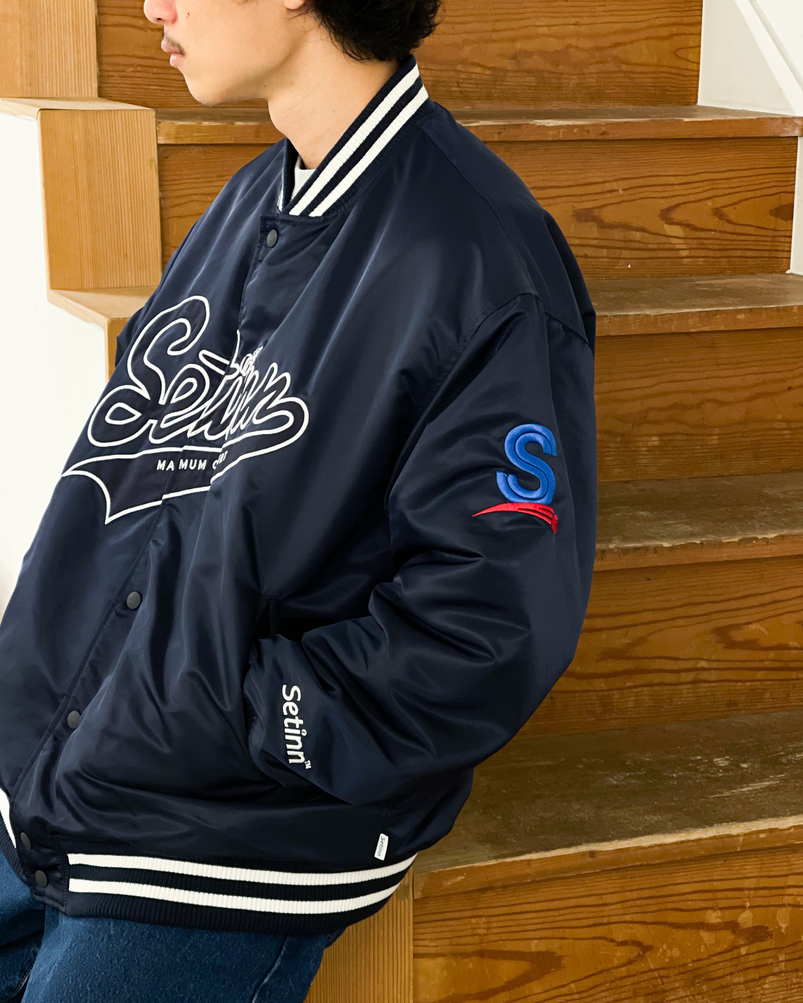 ジャケット・アウター layered stadium jumper Stadium Jumper(5(MEN) Orange Brown/オレンジブラウン): CIOTA