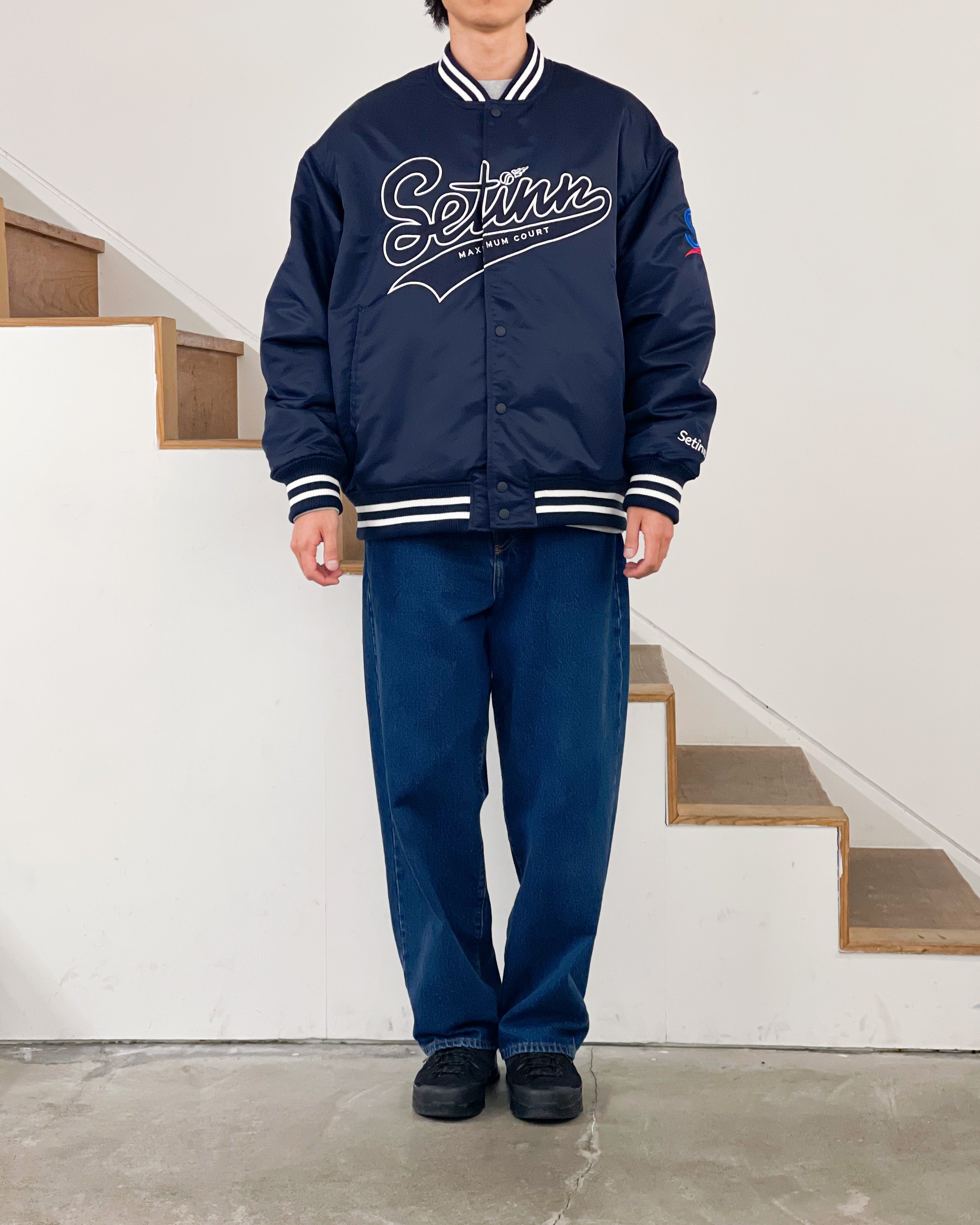 SETINN】STADIUM JUMPER - NAVY