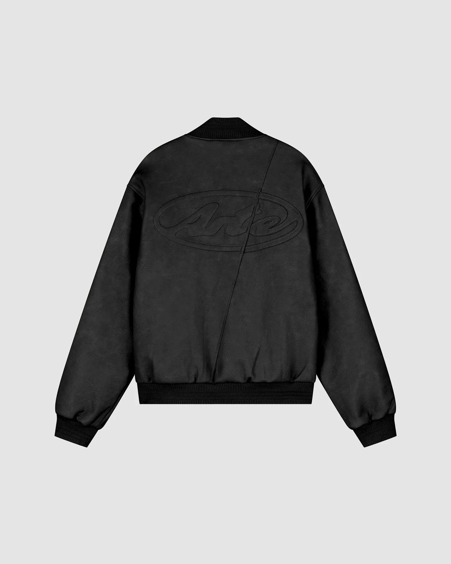【ARTE ANTWERP】LEATHER VARSITY JACKET - BLACK
