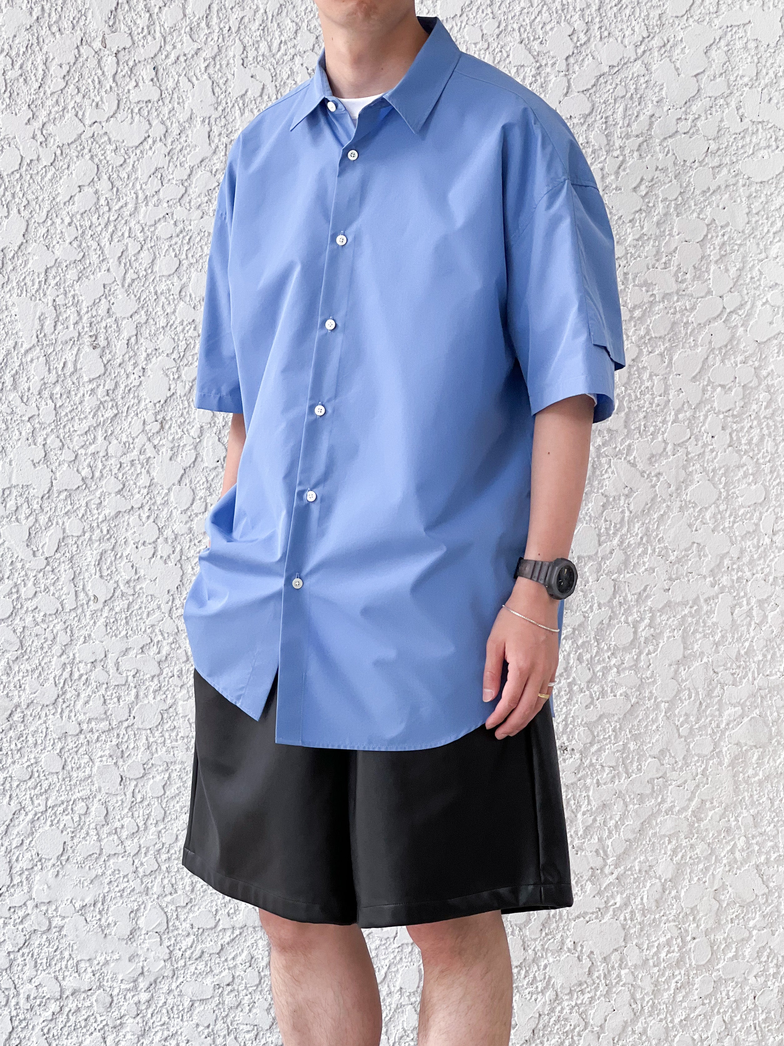 【SOFTHYPHEN】SOHY SIGNATURE S/S SHIRT - SAX