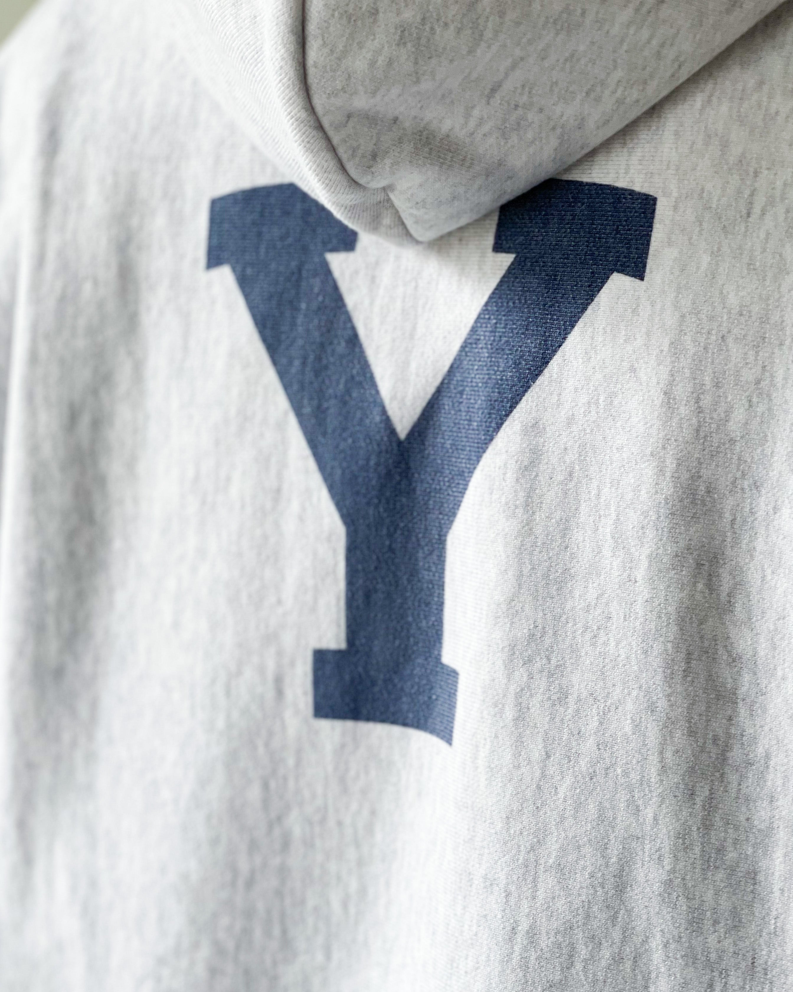 【blurhms ROOTSTOCK】PRINT SWEAT HOODIE P/O BIG - HEATHER WHITE × ALE-Y