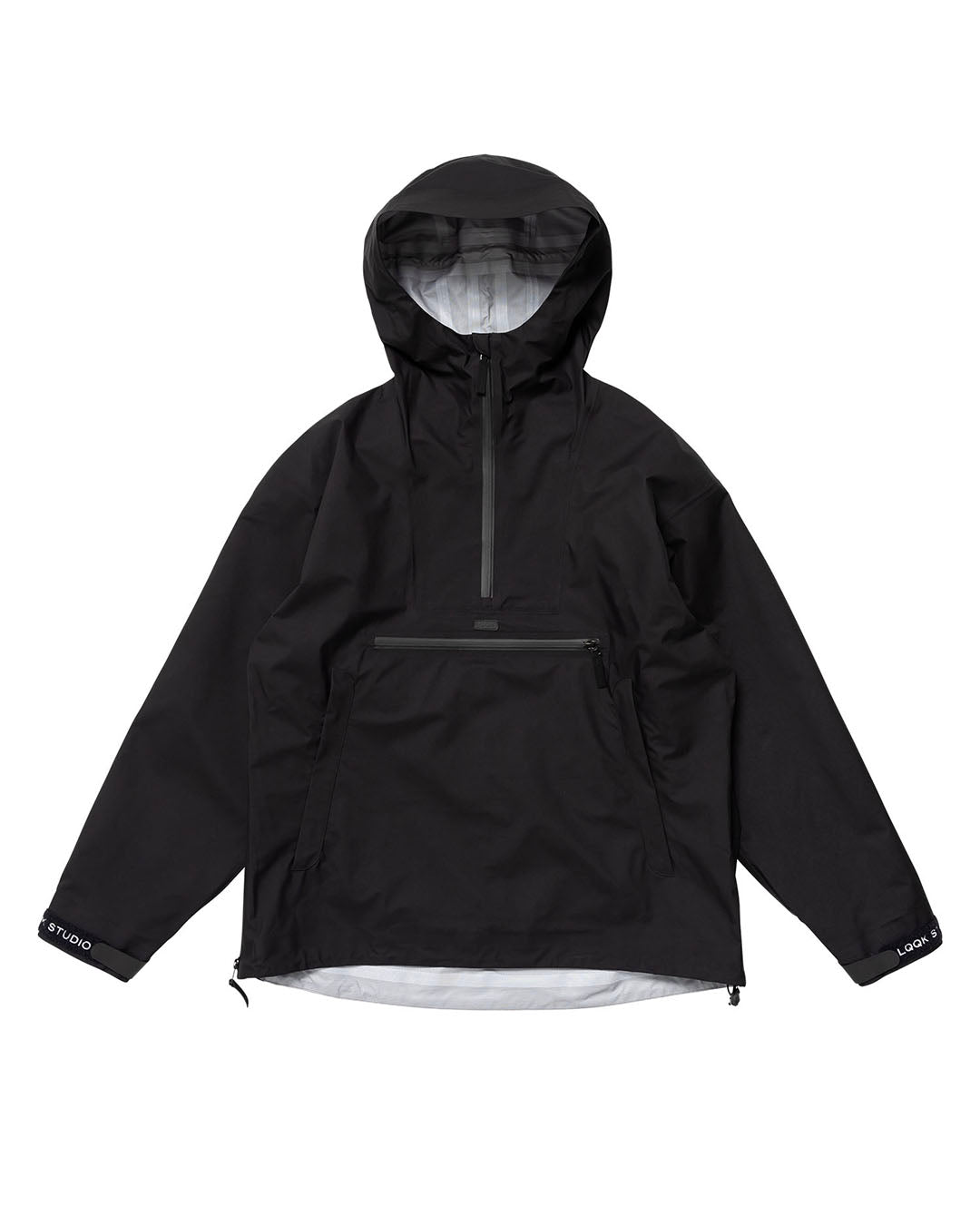 【LQQK STUDIO】NYLON PULLOVER JACKET - BLACK