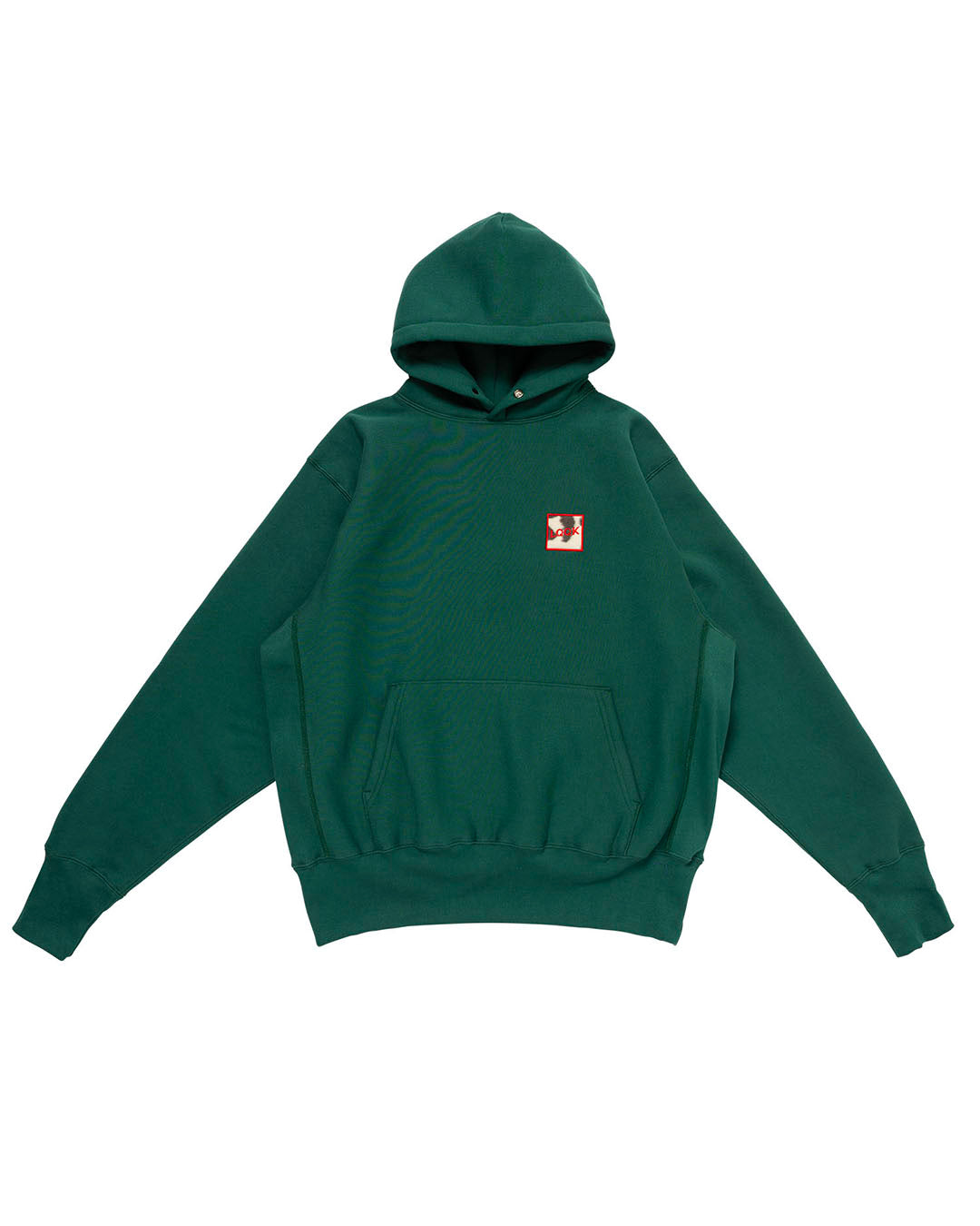 【LQQK STUDIO】SIGNATURE SNAP FLEECE HOODIE - FOREST GREEN