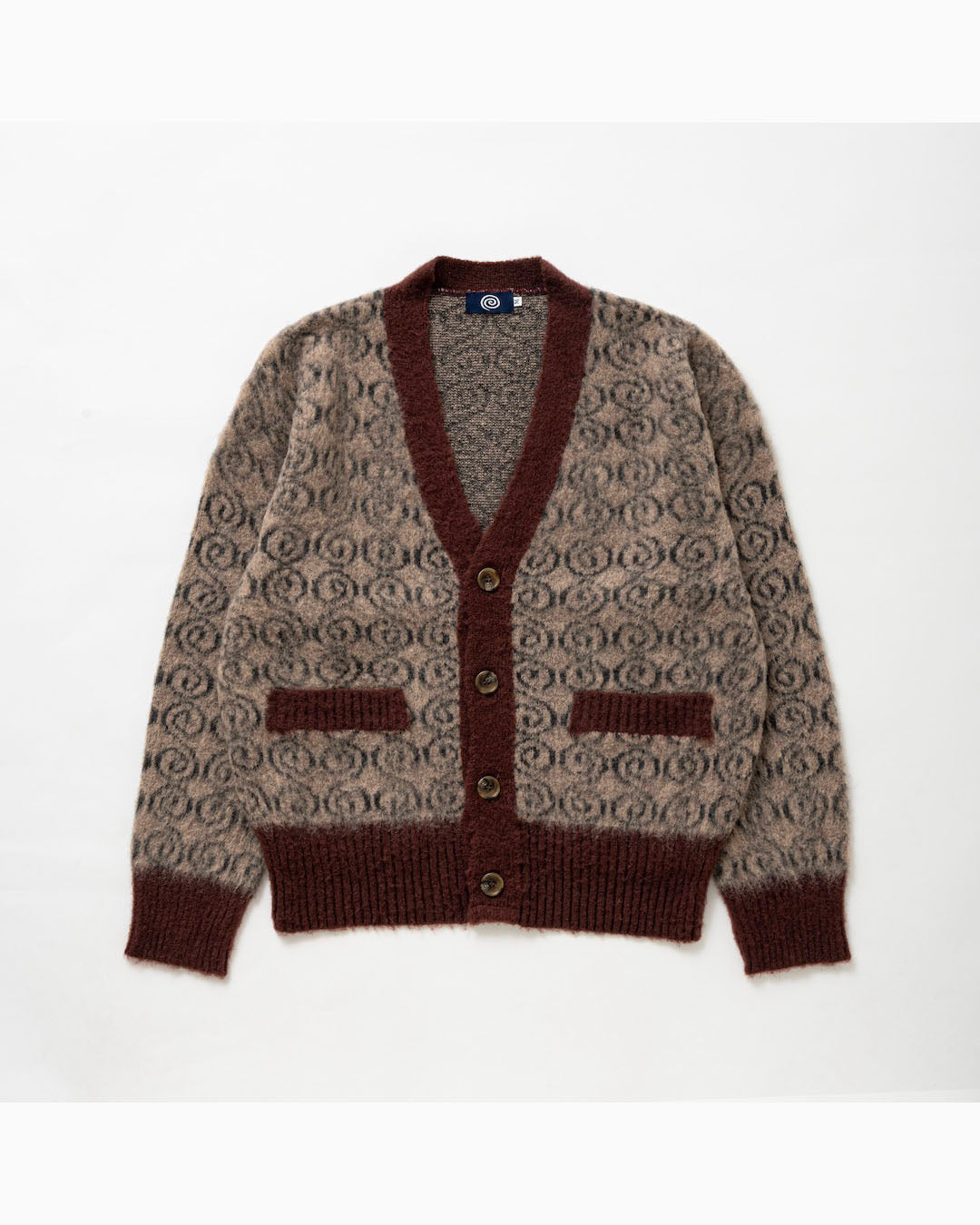 【SOL】SHAGGY KNIT CARDIGAN - BROWN