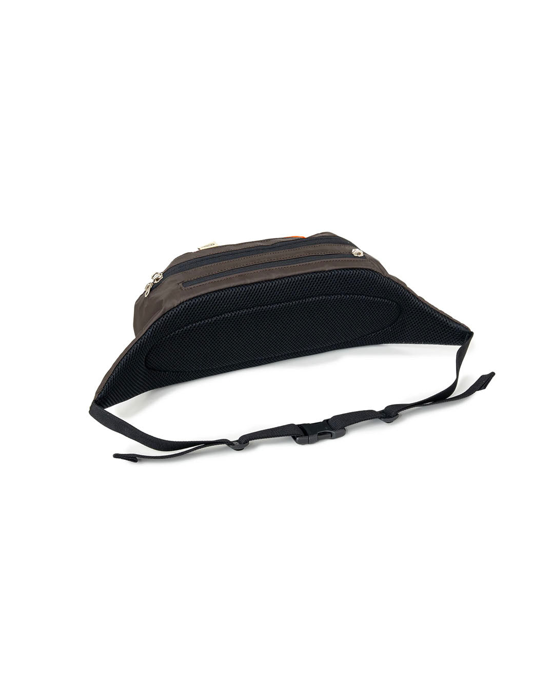 【SOL】NYLON TWO-TONE WAIST BAG - BROWN