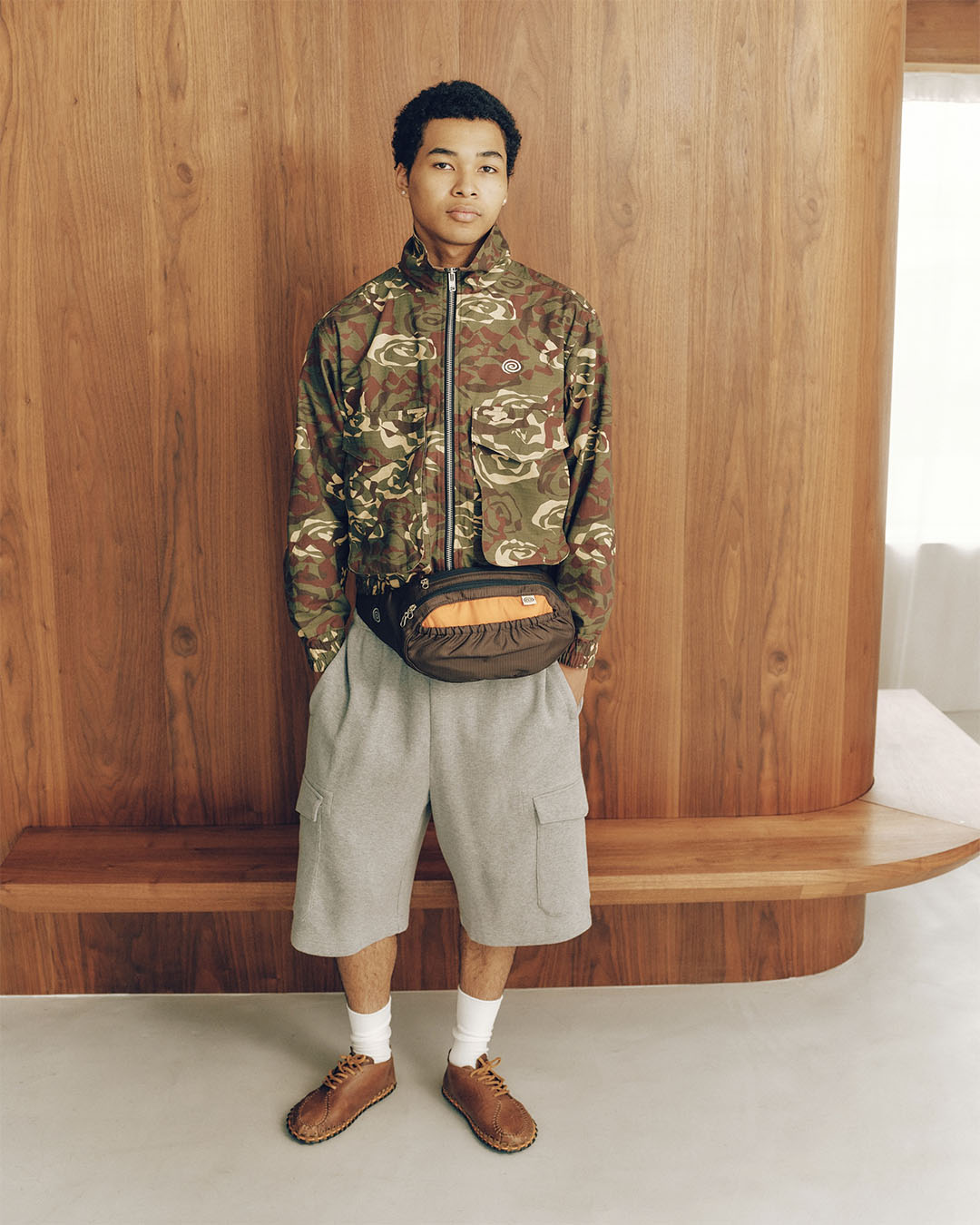 SOL】WAFFLE CARGO SHORTS - GRAY