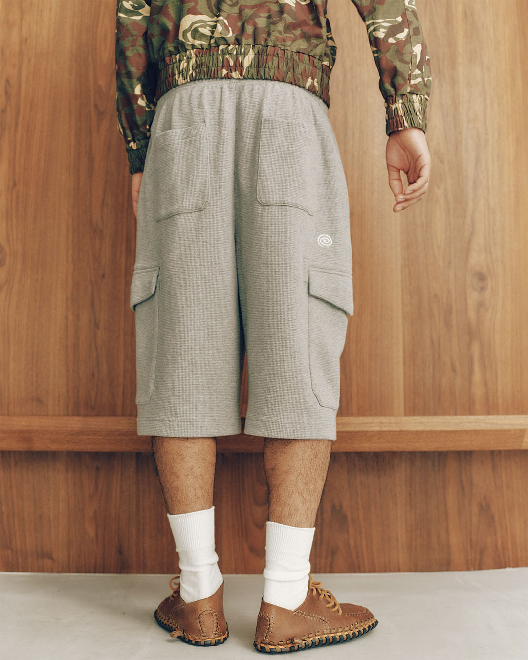 SOL】WAFFLE CARGO SHORTS - GRAY