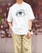 Load image into Gallery viewer, [blurhms ROOTSTOCK] EYE PRINT TEE WIDE - WHITE
