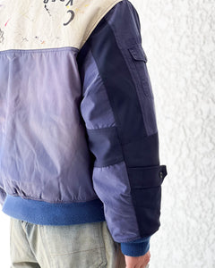 [CYDERHOUSE × AAAF] INTERMATERIAL MA-1 (different material switching) - NAVY/L