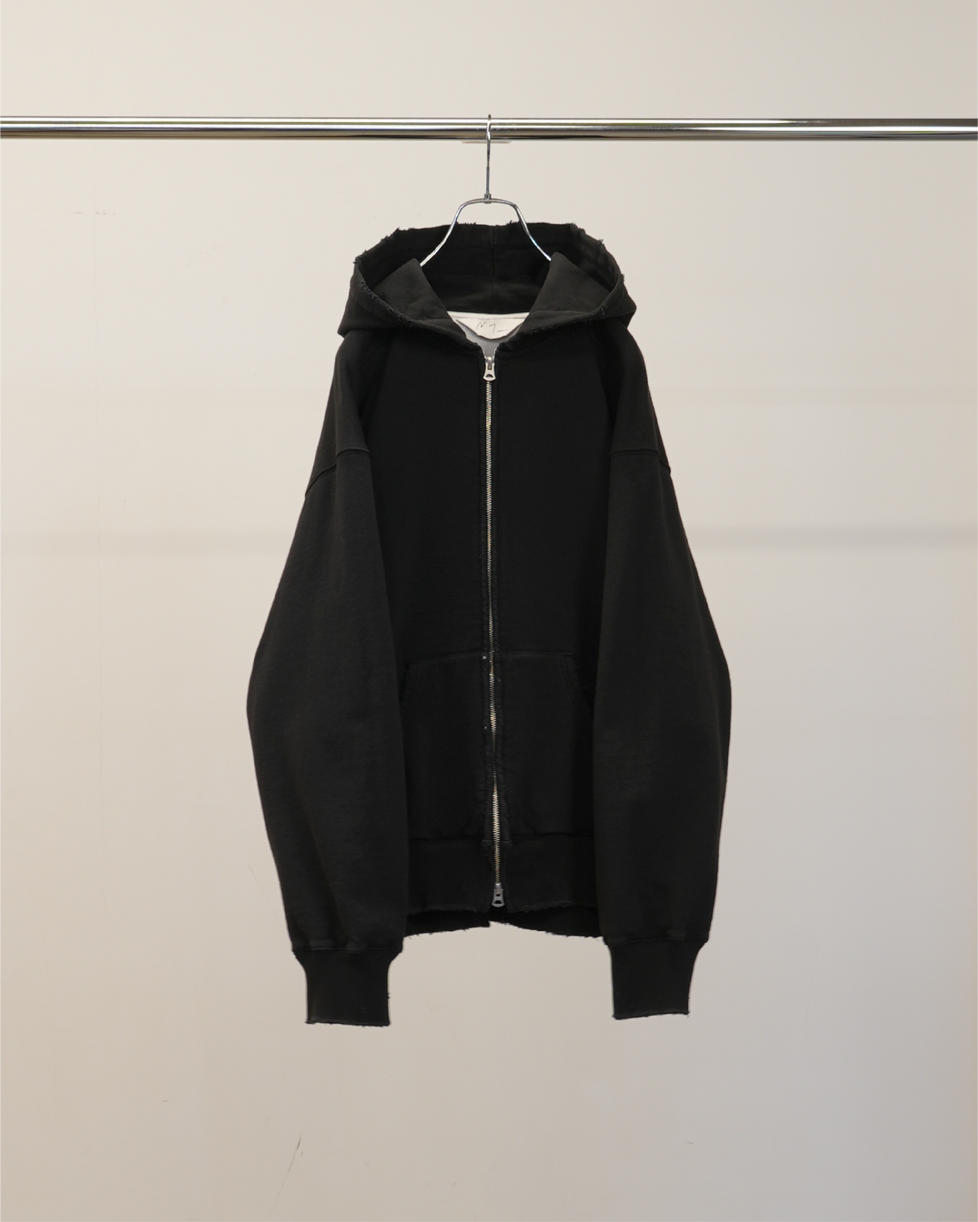 【ANCELLM】ZIP HOODIE - BLACK