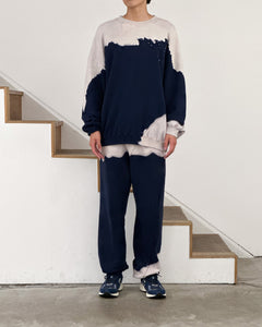 【NOMA T.D.】HAND DYED TWIST SWEAT - NAVY