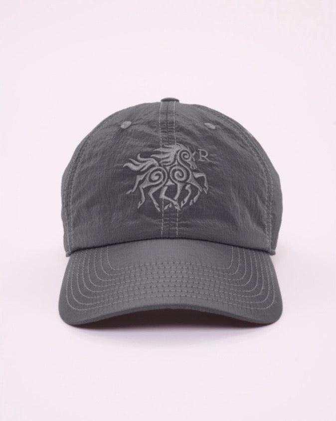 【RANRA】CASCADE SHINY NYLON BASEBALL HAT - PEAT