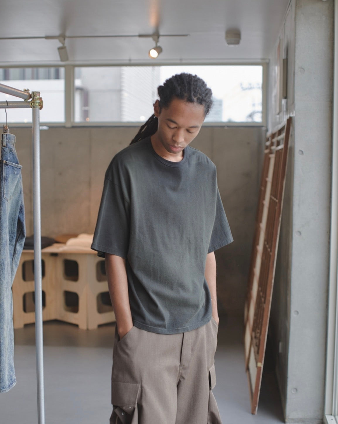 【REFOMED】10WASH FORMED TEE “OVER” - BLACK