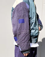Load image into Gallery viewer, [CYDERHOUSE × AAAF] INTERMATERIAL MA-1 (different material switching) - NAVY/XL
