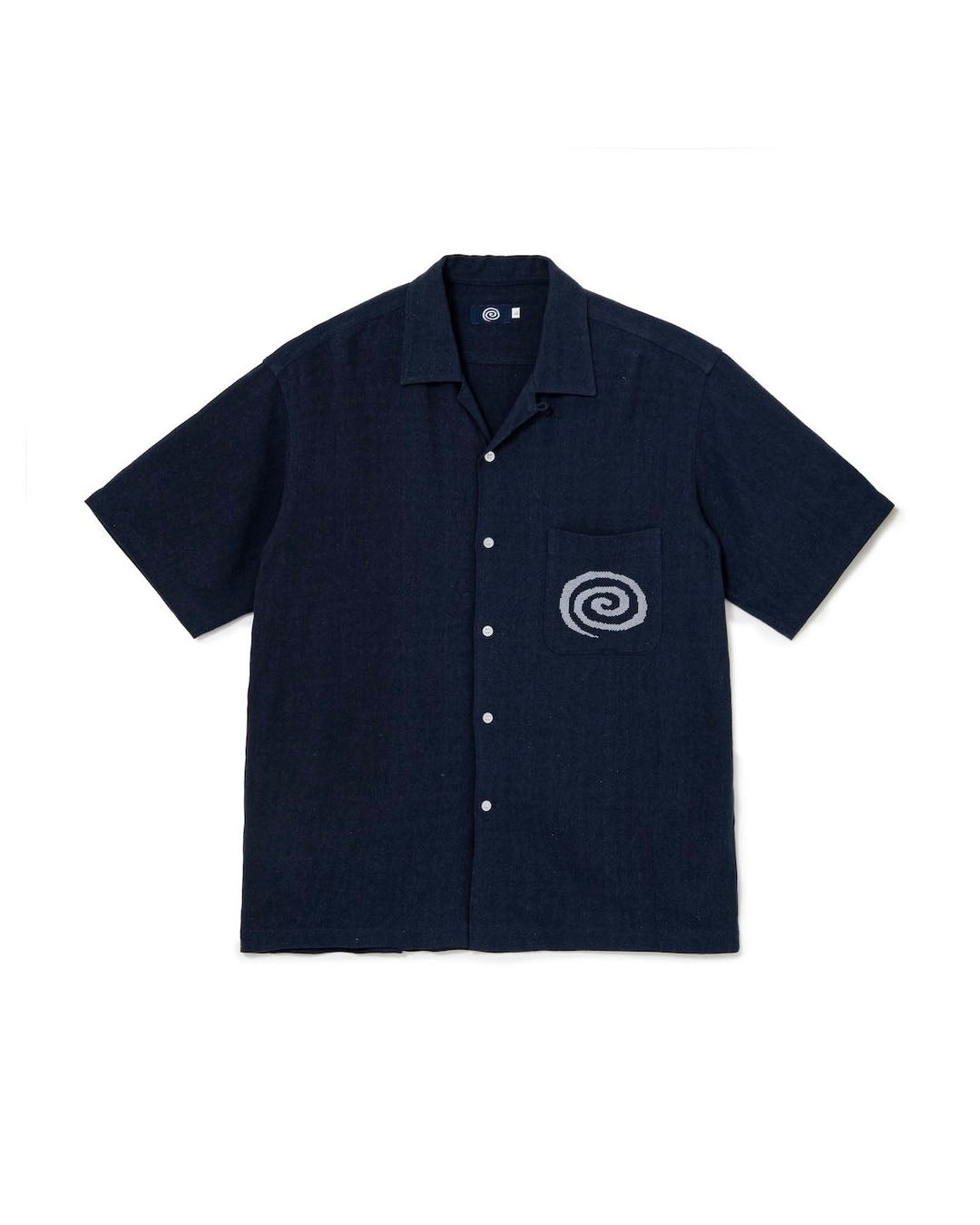 【SOL】OPEN COLLAR S/S SHIRT - NAVY