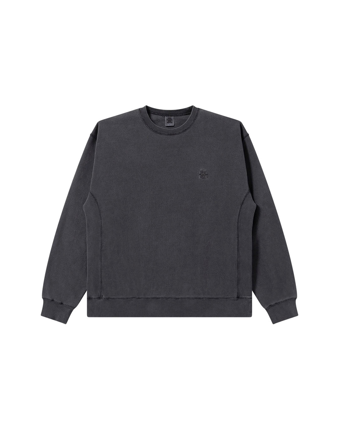 【BLACKEYEPATCH】SMALL OG LABEL PIGMENT DYDED CREW SWEAT - BLACK