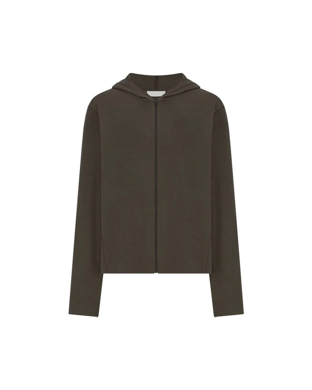 【AMOMENTO】JERSEY HOODED JUMPER - BROWN
