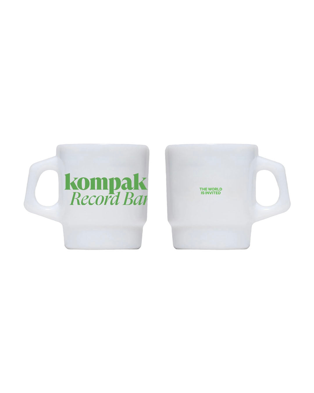 【KOMPAKT RECORD BAR】KRB LOGO MILK GLASS - GREEN