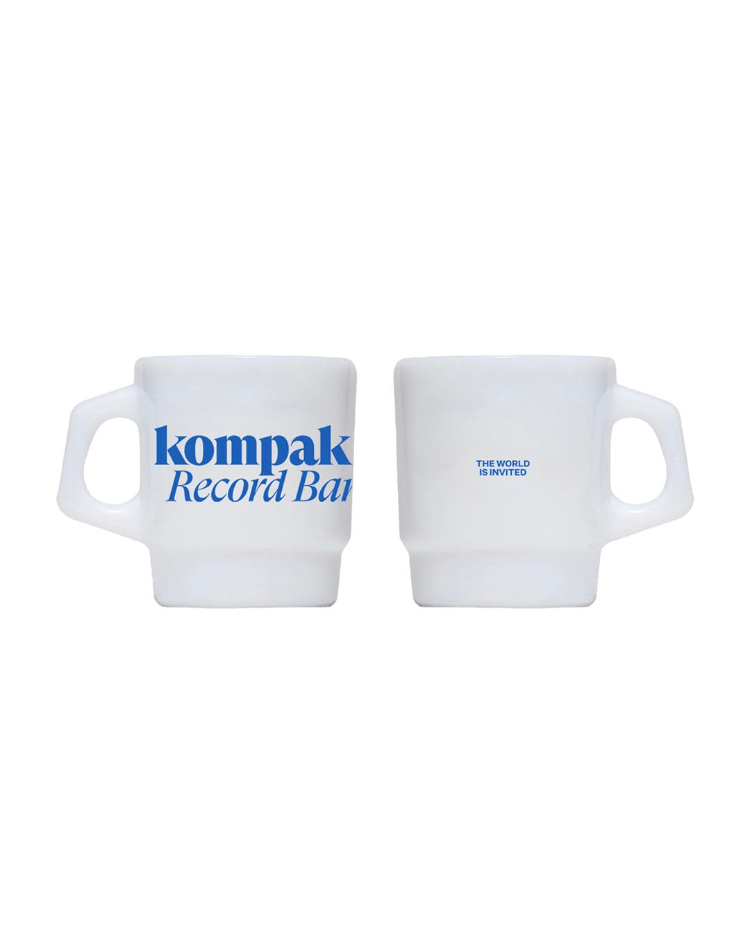 【KOMPAKT RECORD BAR】KRB LOGO MILK GLASS - BLUE