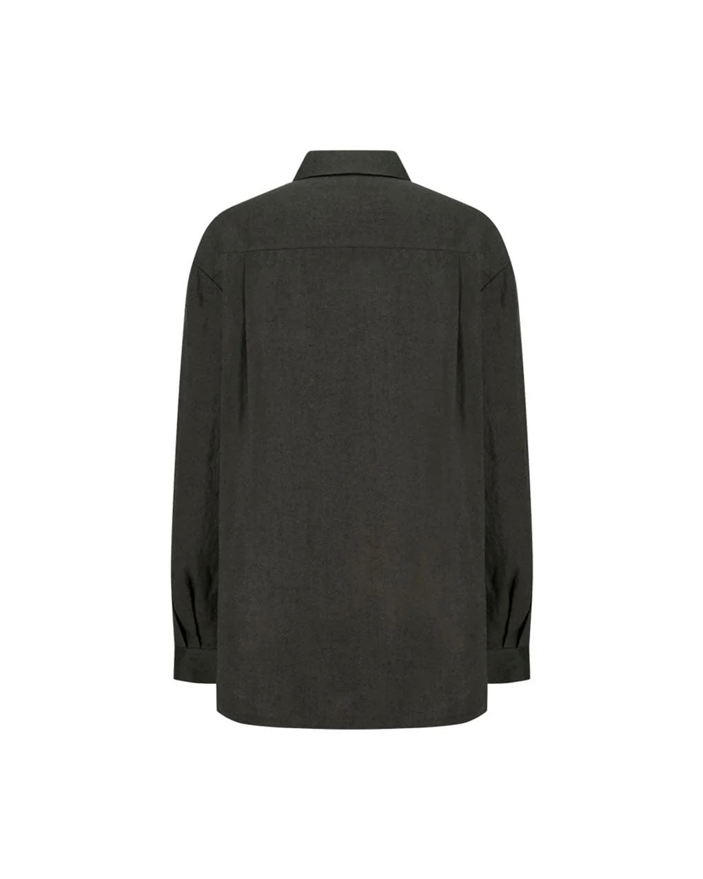 【AMOMENTO】LINEN OVERSIZED SHIRT - KHAKI GRAY