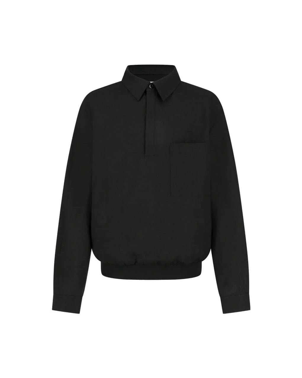 【AMOMENTO】LINEN PULLOVER - BLACK