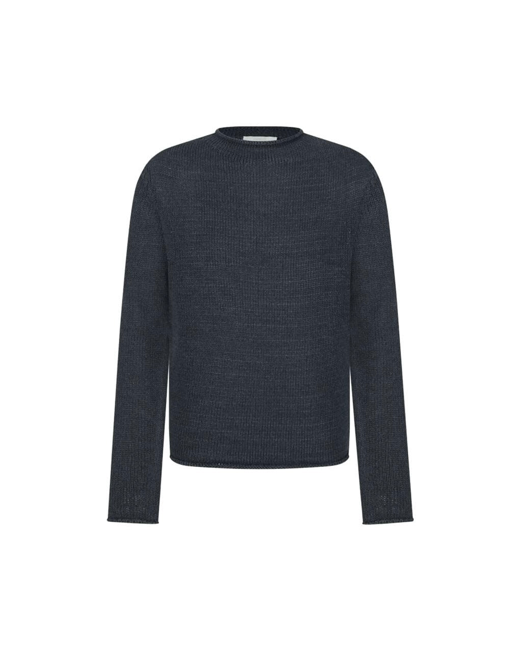 【AMOMENTO】PAPER YARN PULLOVER - CHARCOAL