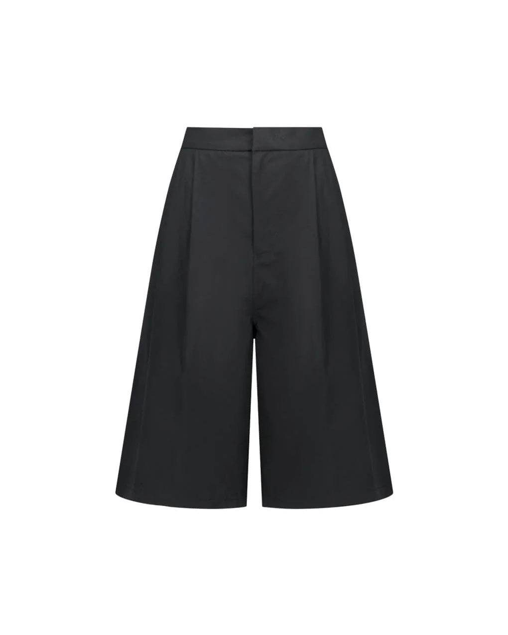 【AMOMENTO】TWO TUCK WIDE SHORTS - BLACK