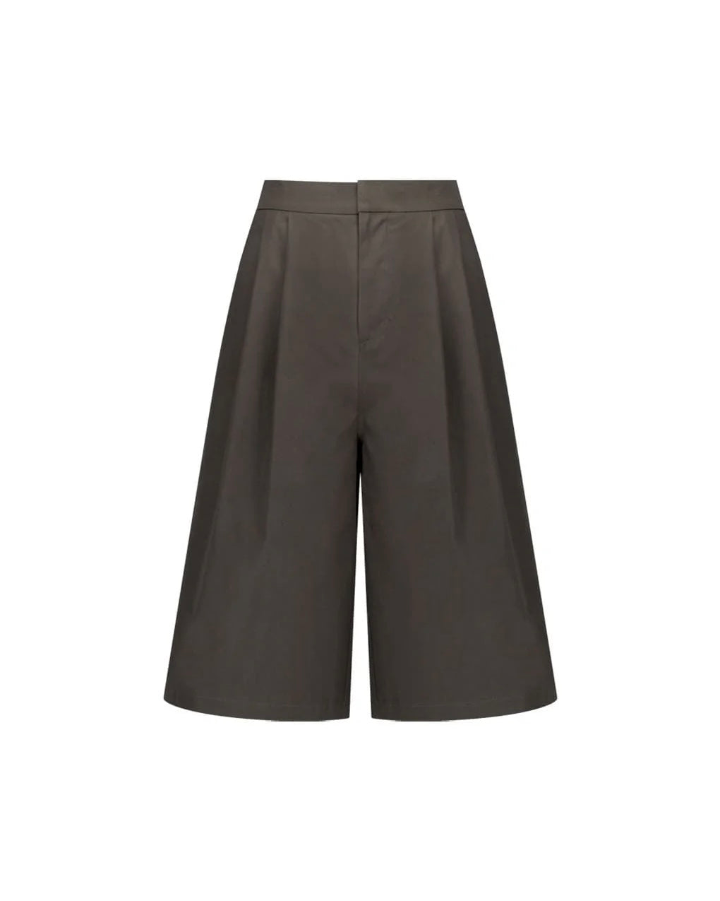 【AMOMENTO】TWO TUCK WIDE SHORTS - BROWN