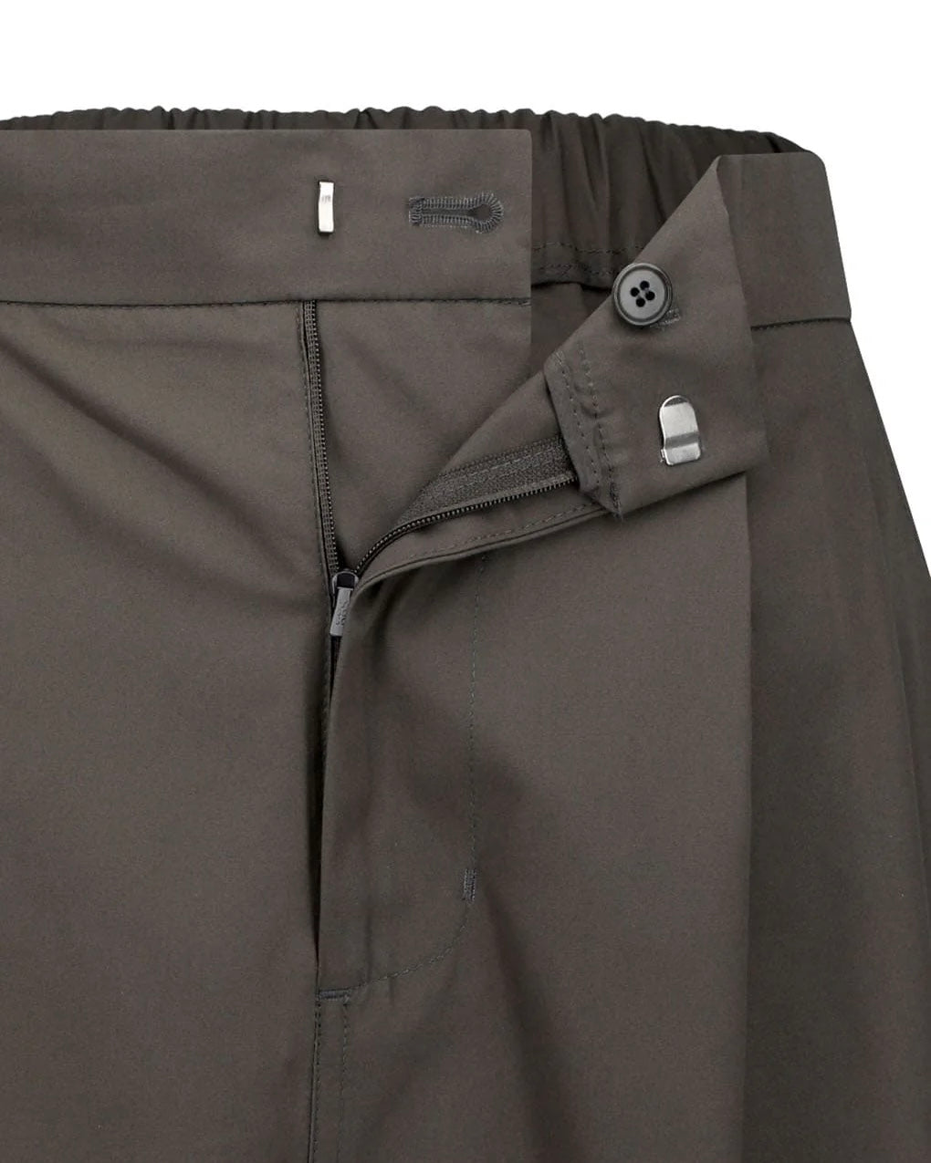 AMOMENTO】TWO TUCK WIDE SHORTS - BROWN