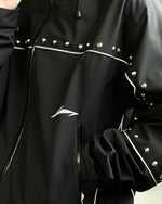 Load image into Gallery viewer, [ICE &amp; TECHNO] STUDDED SHELL JACKET - BLACK
