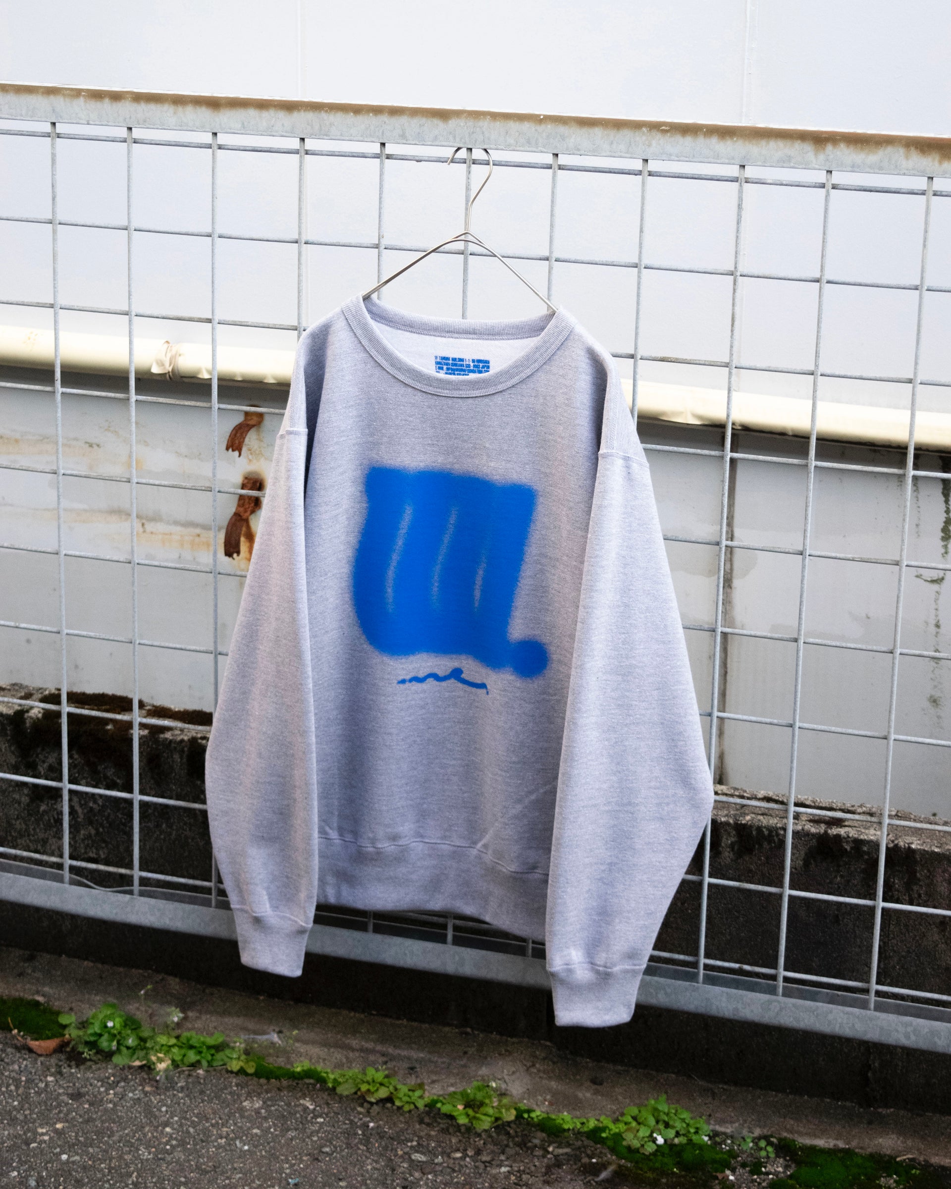 【WANNA FOUNDATION】HALF TONE DOT LOGO SWEAT - BLUE