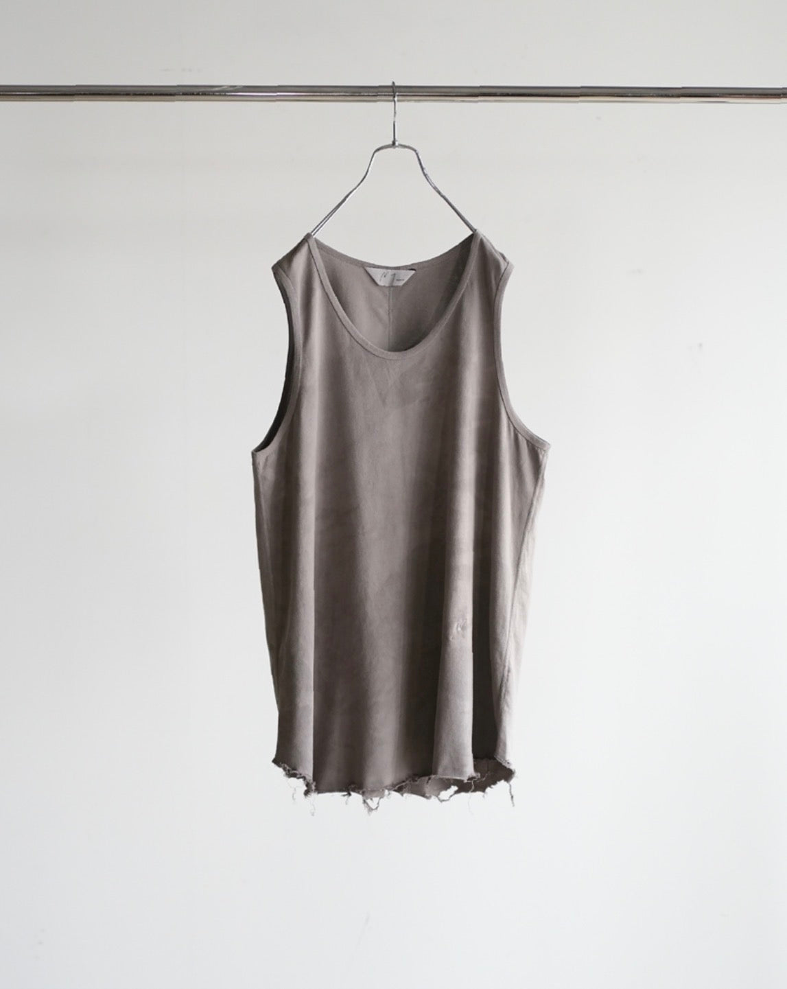 【ANCELLM】UNEVENNESS TANK TOP - GREIGE