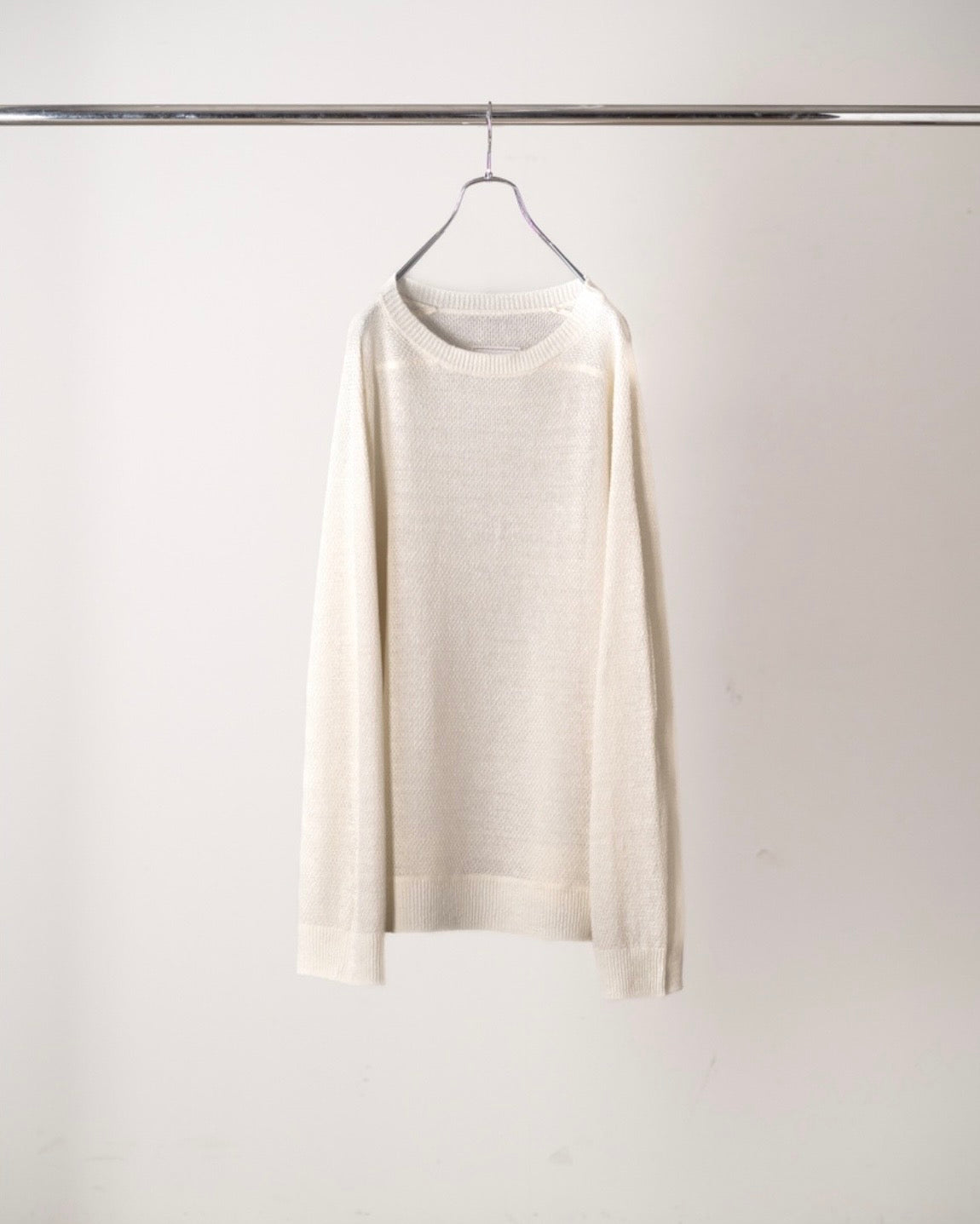 【ANCELLM】LINEN TUCK IN KNIT - IVORY