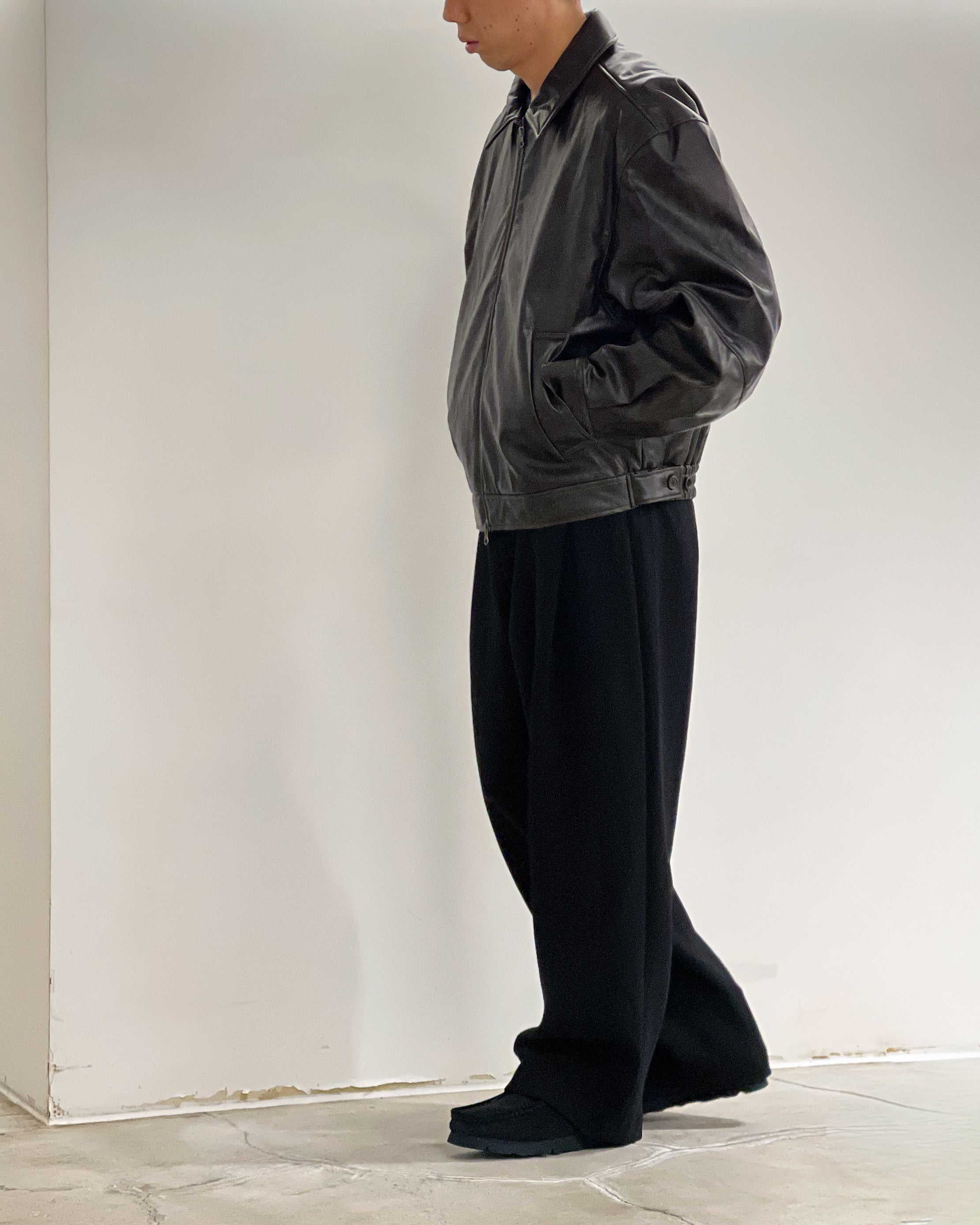 AMOMENTO】WOOL MARTIN PANTS - BLACK
