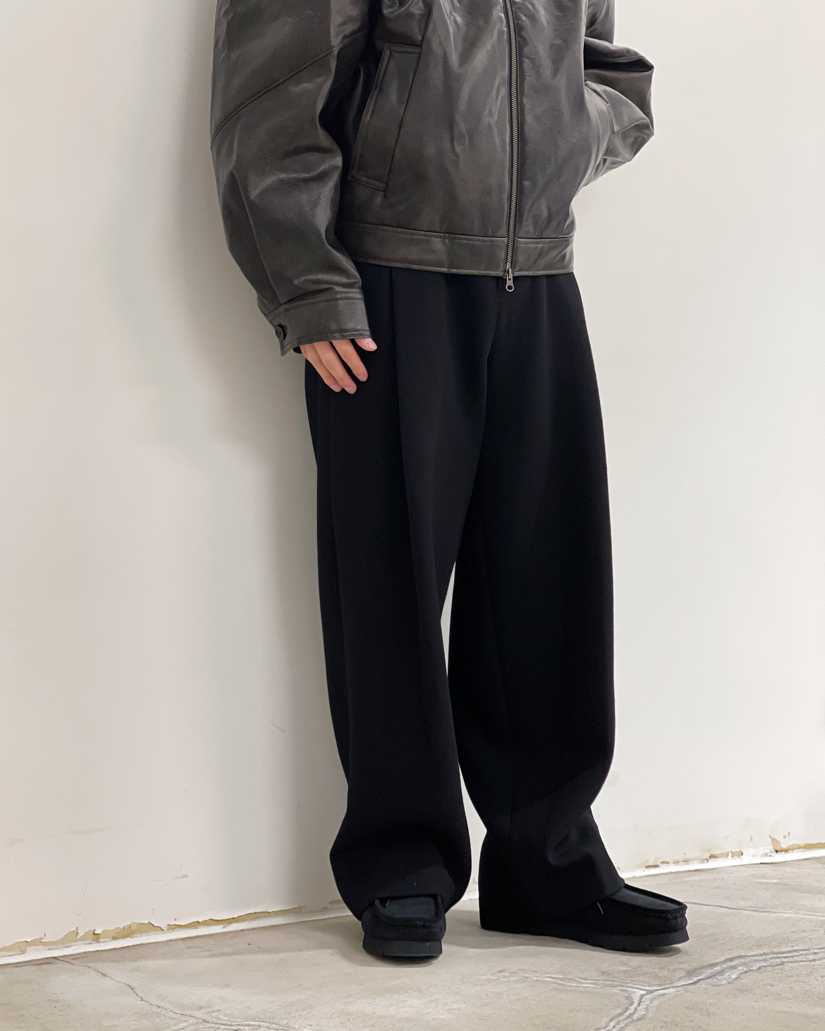 AMOMENTO】WOOL MARTIN PANTS - BLACK