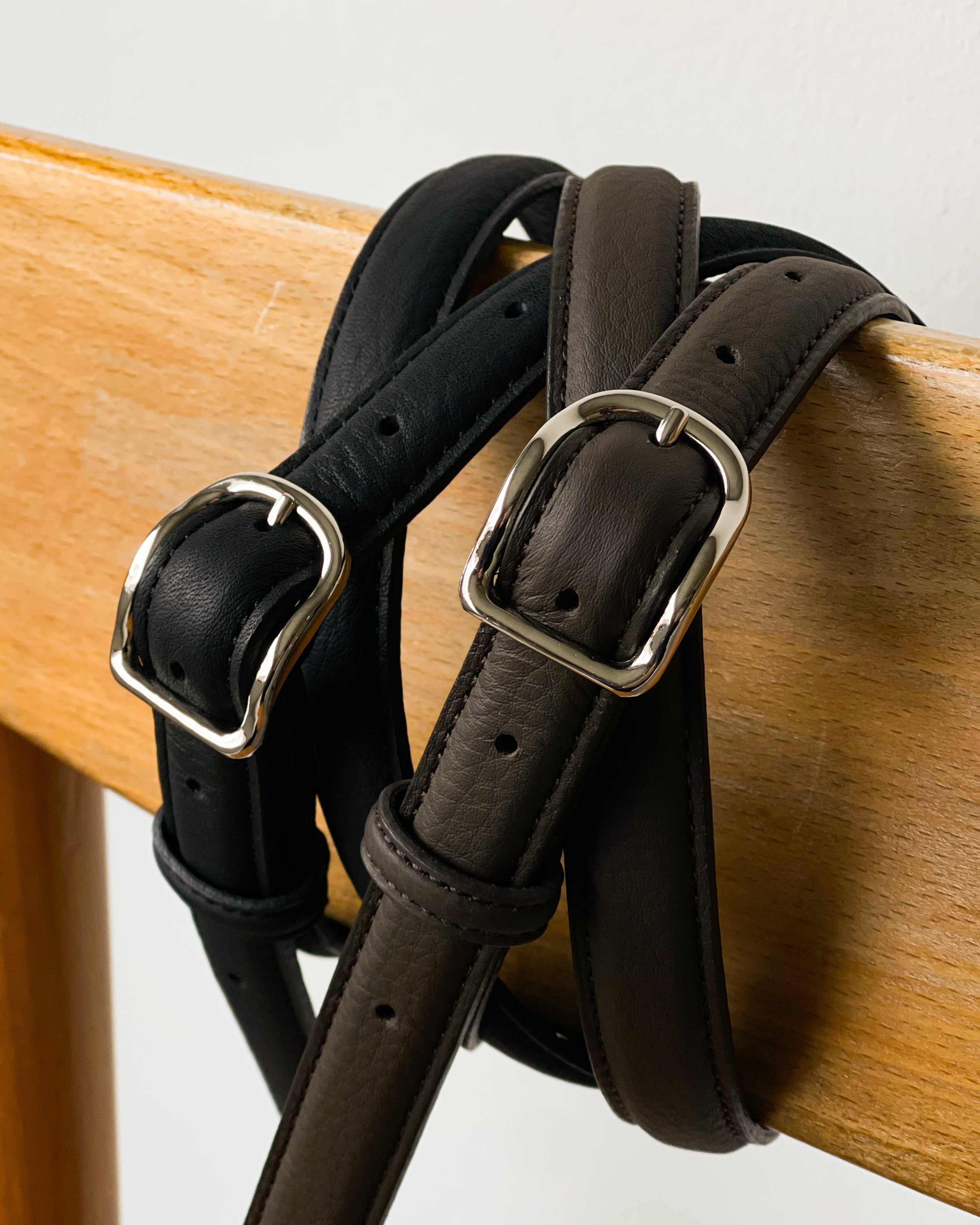 ERA.】EO SHRINK AUTHENTIC NARROW BELT - BLACK