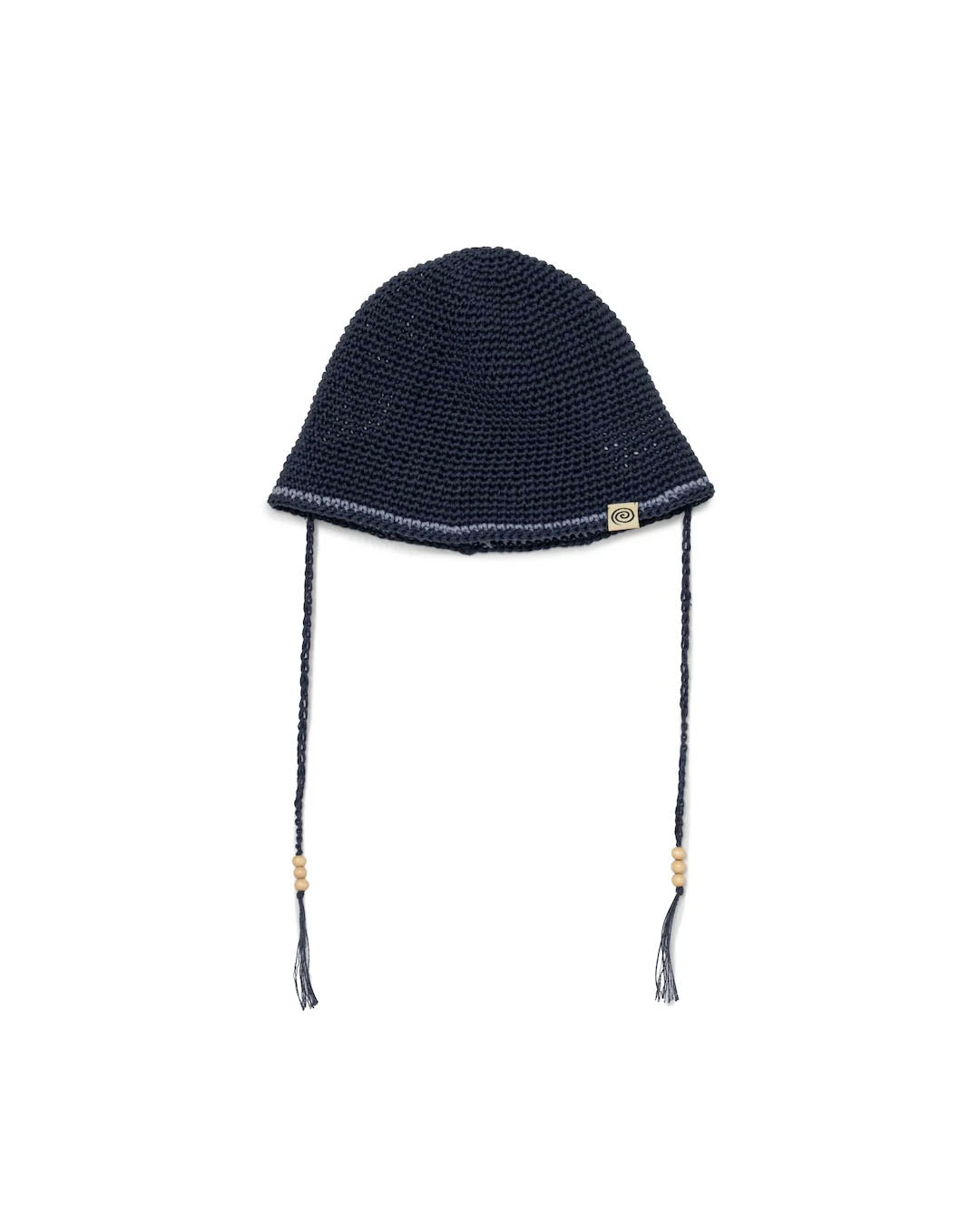 【SOL】HAND-KNITTED HEMP HAT - NAVY