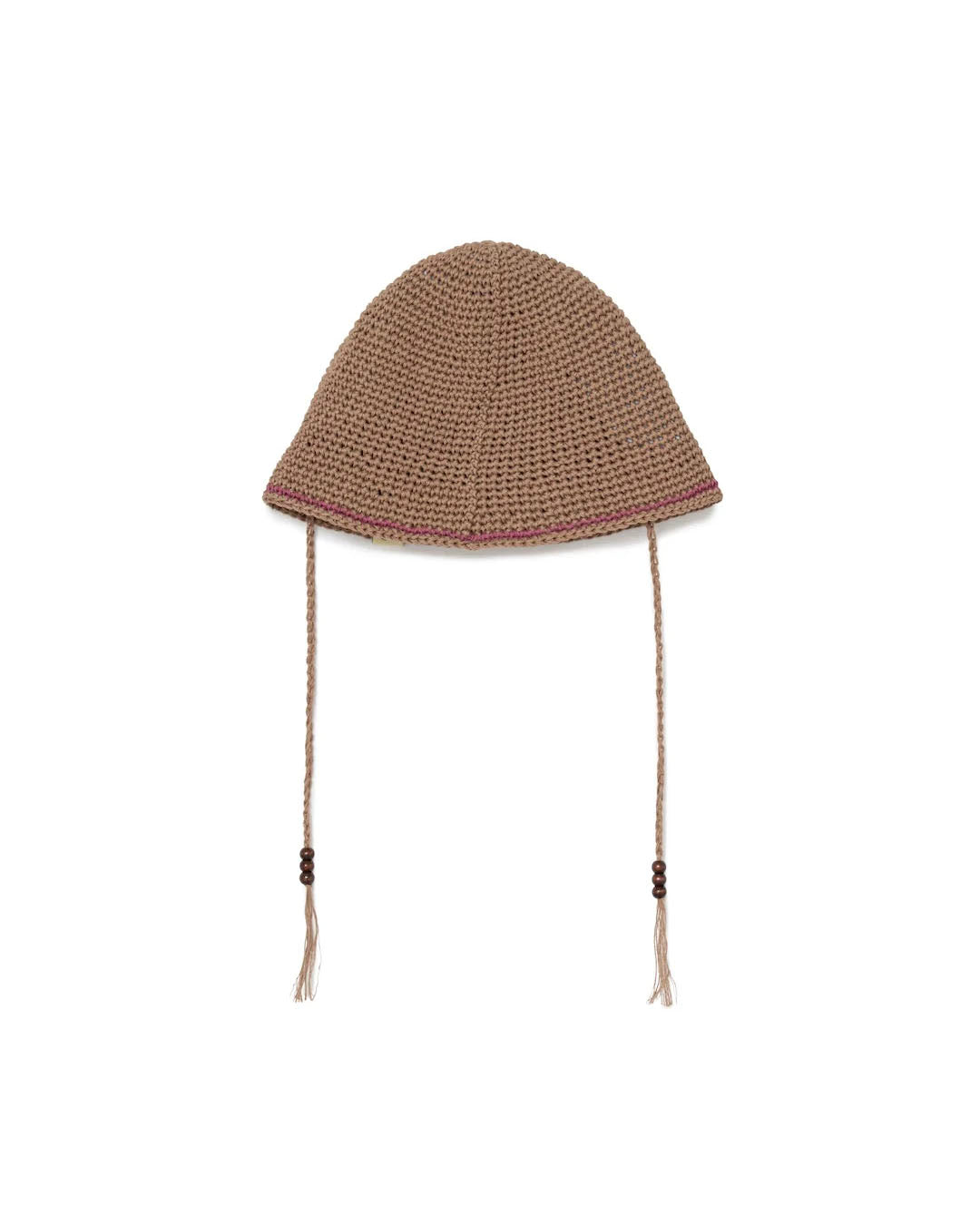 【SOL】HAND-KNITTED HEMP HAT - BROWN