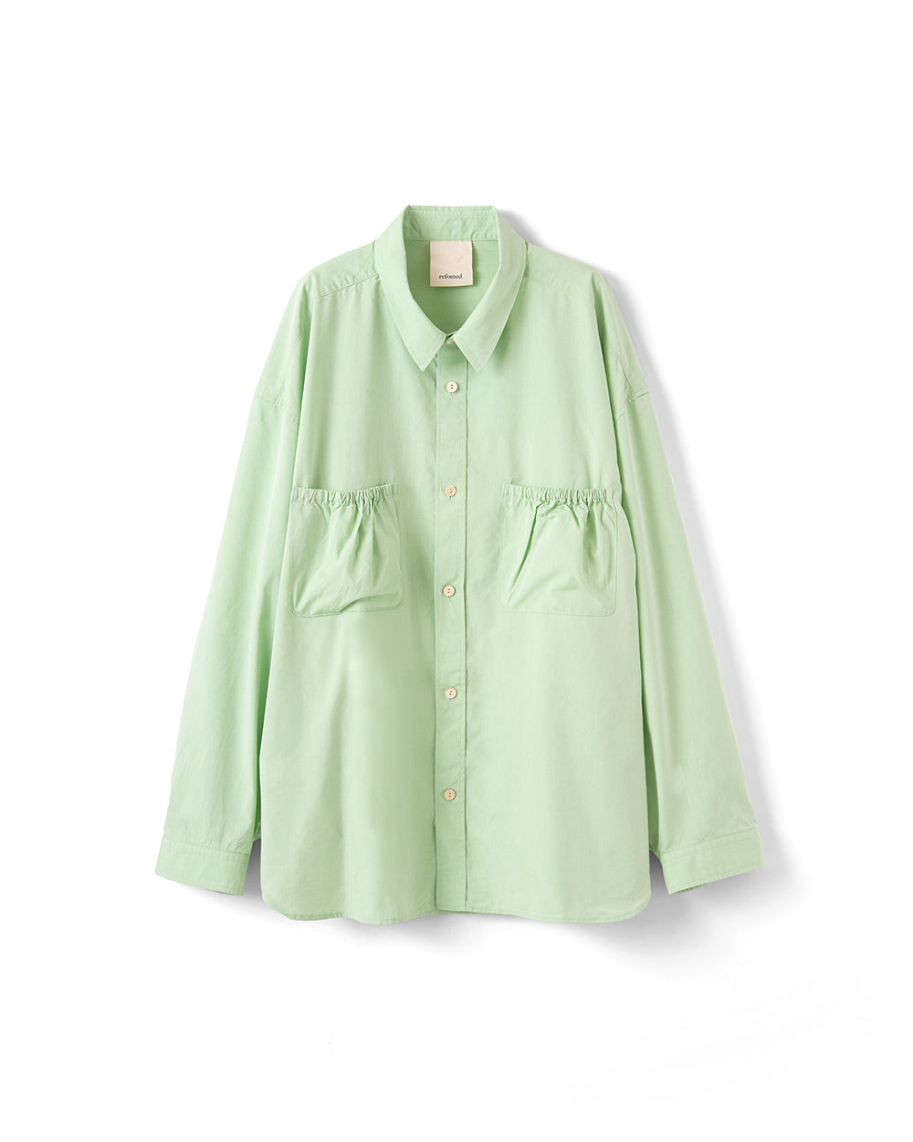 【REFOMED】WRIST PATCH WIDE SHIRT - MINT