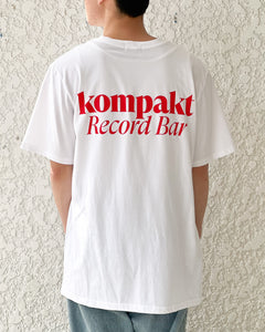 【KOMPAKT RECORD BAR】NEW SYMBOL T-SHIRT - WHITE/RED