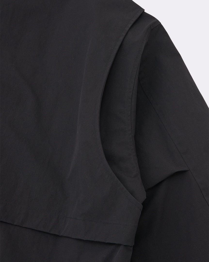 SOFTHYPHEN】ZIP POCKET BENCH JACKET - BLACK – pan-kanazawa