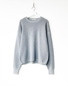 【BODHI】COTTON CASHMERE WAFFELE SLEEVE - GRAY